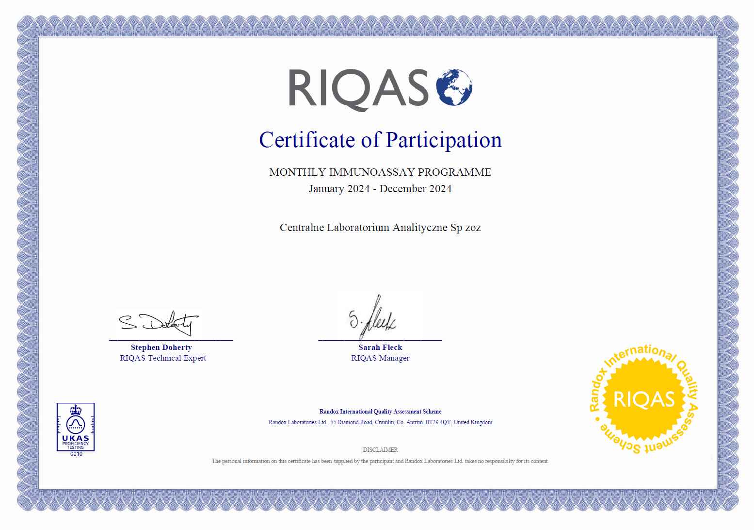 RIQAS MI-022