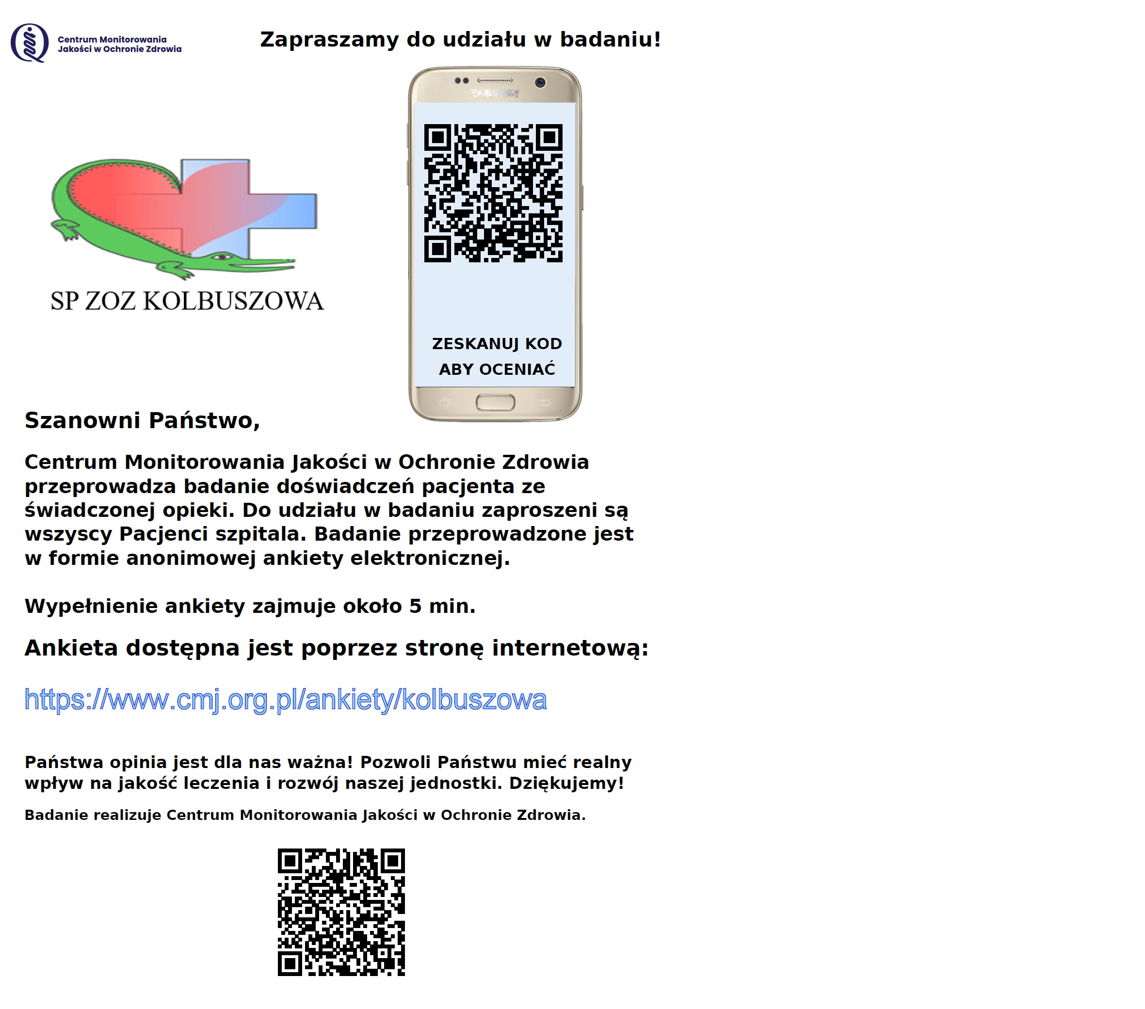 Oryginalny plakat informacyjny